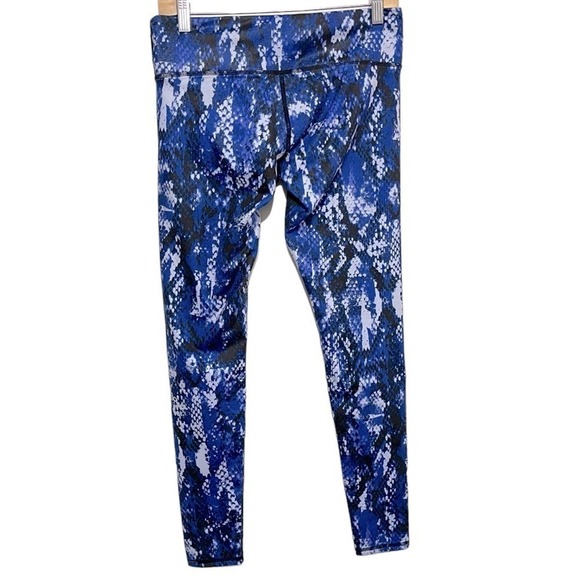ALO Yoga Airbrush Full length Legging Snakeskin Python Print Deep Electric Blue - Picture 3 of 9
